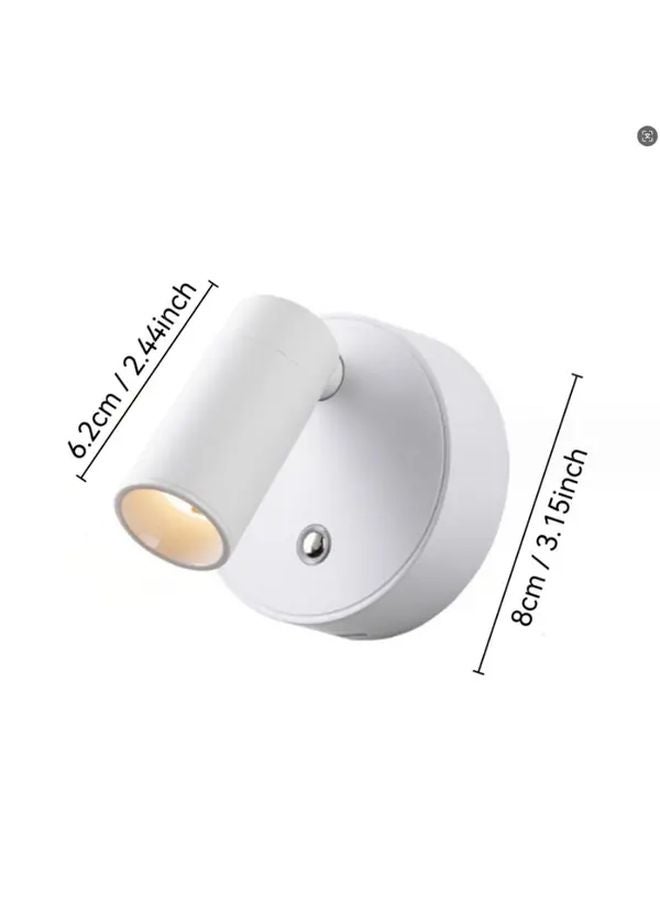 White LED Spotlight Magnetic Hanging Wall Lamp 3 Color Dimmable Touch USB Rechargeable 360 Rotatable - Image 4