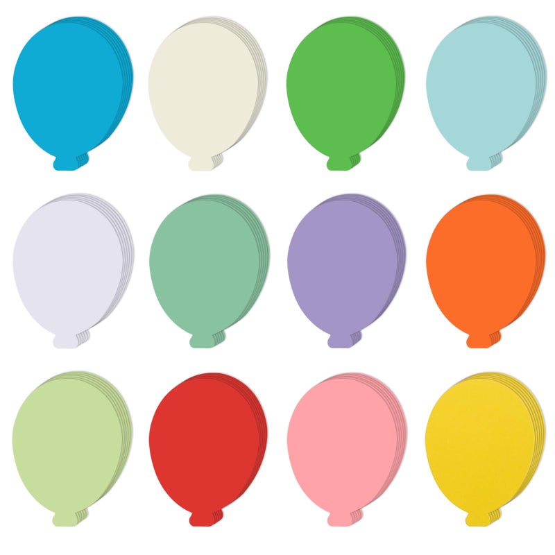 360 Pcs Balloons Paper Balloon Cutouts 39 Inch Assorted Colors DieCut HotAir Balloon Shapes for Classroom Bulletin Boards DIY Crafts Party Office Decoration