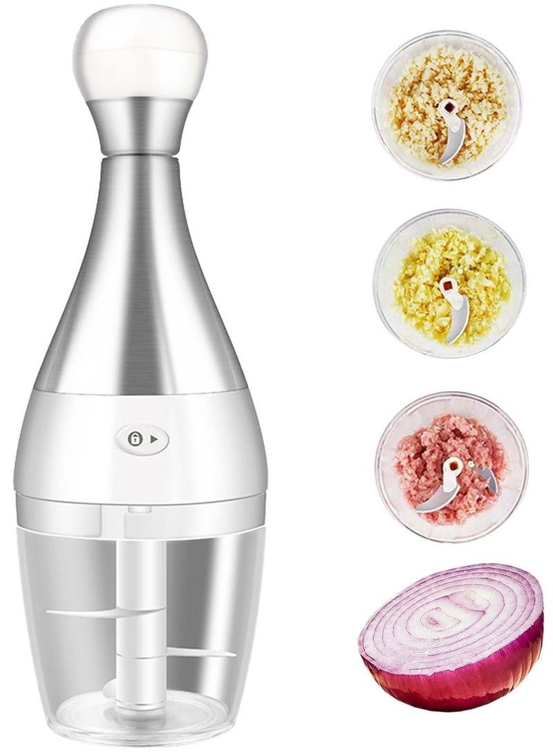 KASTWAVE Manual Vegetable Chopper and Dicer - Easy to Clean, Dishwasher Safe Food Chopper with Stainless Steel Blades for Onions Garlic, and Vegetables - Image 1