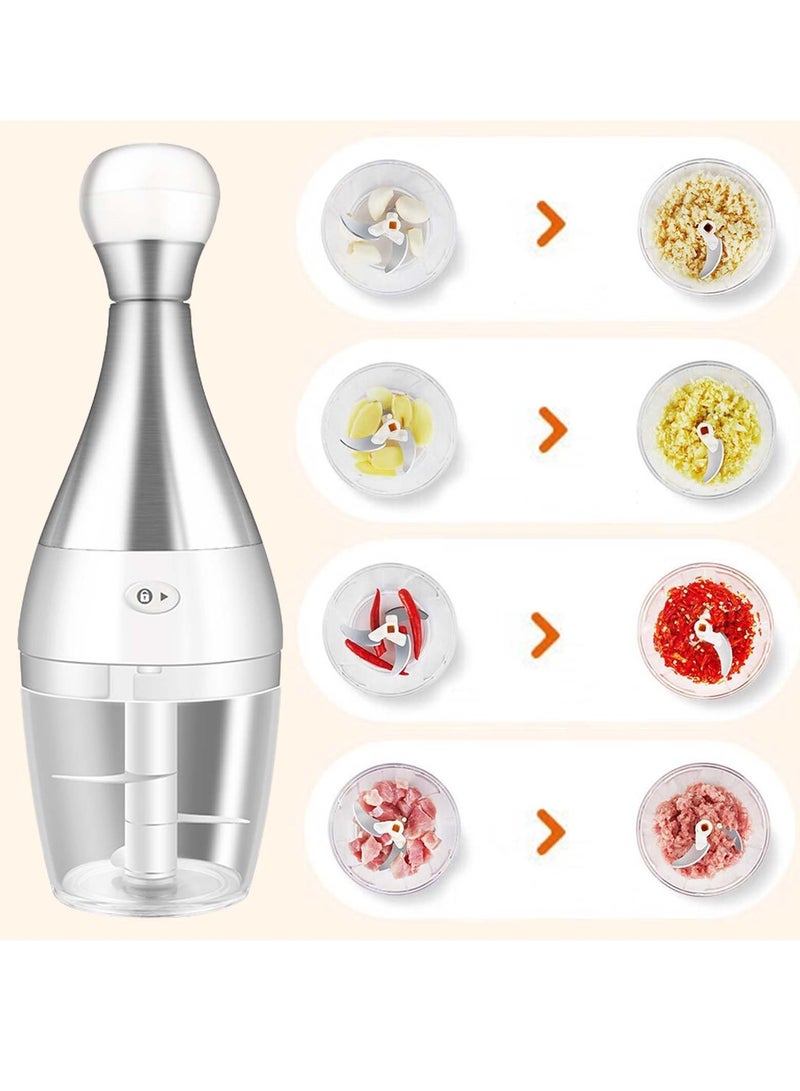 KASTWAVE Manual Vegetable Chopper and Dicer - Easy to Clean, Dishwasher Safe Food Chopper with Stainless Steel Blades for Onions Garlic, and Vegetables - Image 3