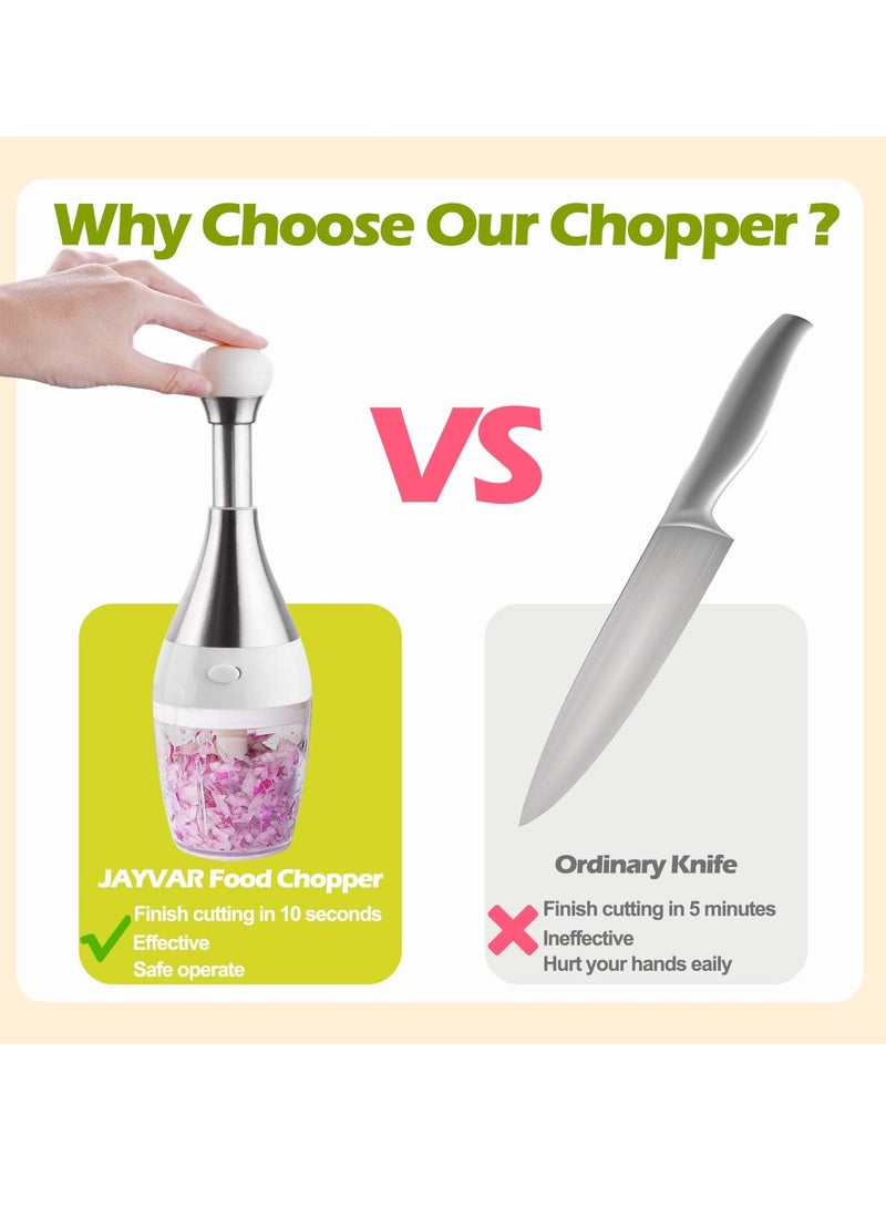 KASTWAVE Manual Vegetable Chopper and Dicer - Easy to Clean, Dishwasher Safe Food Chopper with Stainless Steel Blades for Onions Garlic, and Vegetables - Image 4