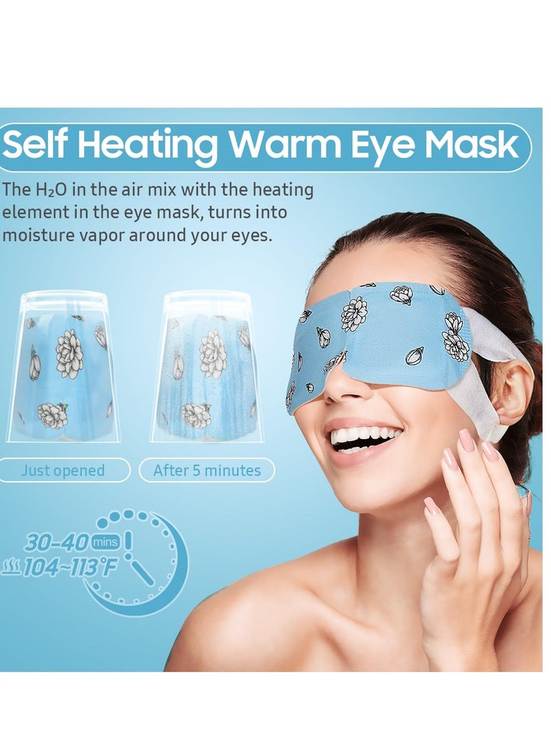 BeHoomi 20 Packs Steam Eye Mask, Heated Eye Mask Warm Compress for Eyes, Disposable Self Heating Eye Mask for Sleep, Spa, Travel Essentials & Relaxation Gifts for Women, Stocking Stuffers (Jasmine)  - Image 3