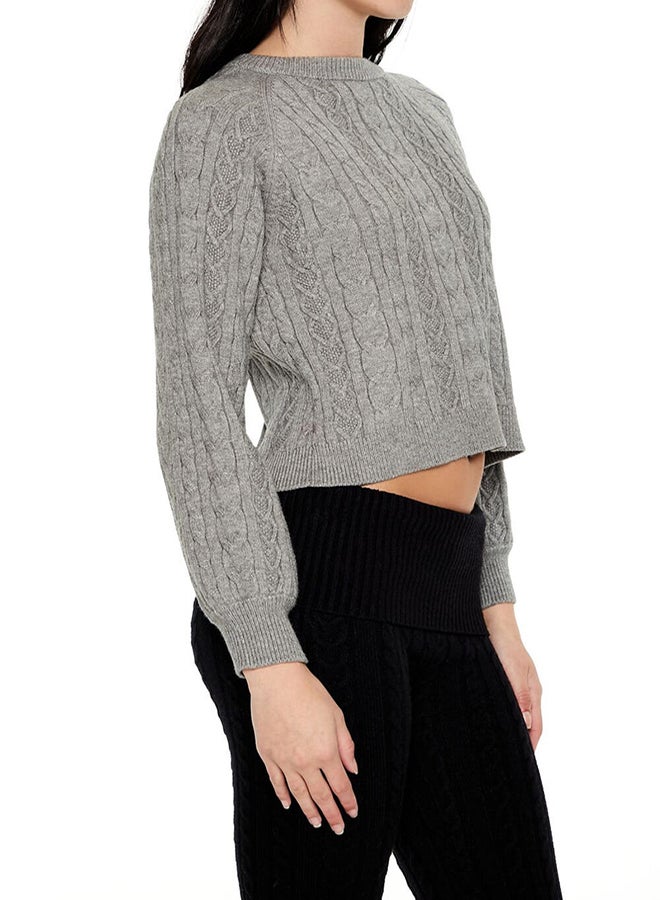 FOREVER 21 Cropped Drop-Sleeve Sweater - Image 4