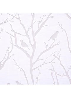 Semi Sheer Single Curtain Modern Contemporary Botanical Print Out Design Grommet Top Window Drape For Living Room Bedroom And Dorm 50X63 Inch Bird White - pzsku/Z7D0EFE741FB0A6F56737Z/45/_/1741446763/4231f1fb-3f2c-4abe-bcd5-5a0c45a0aacc