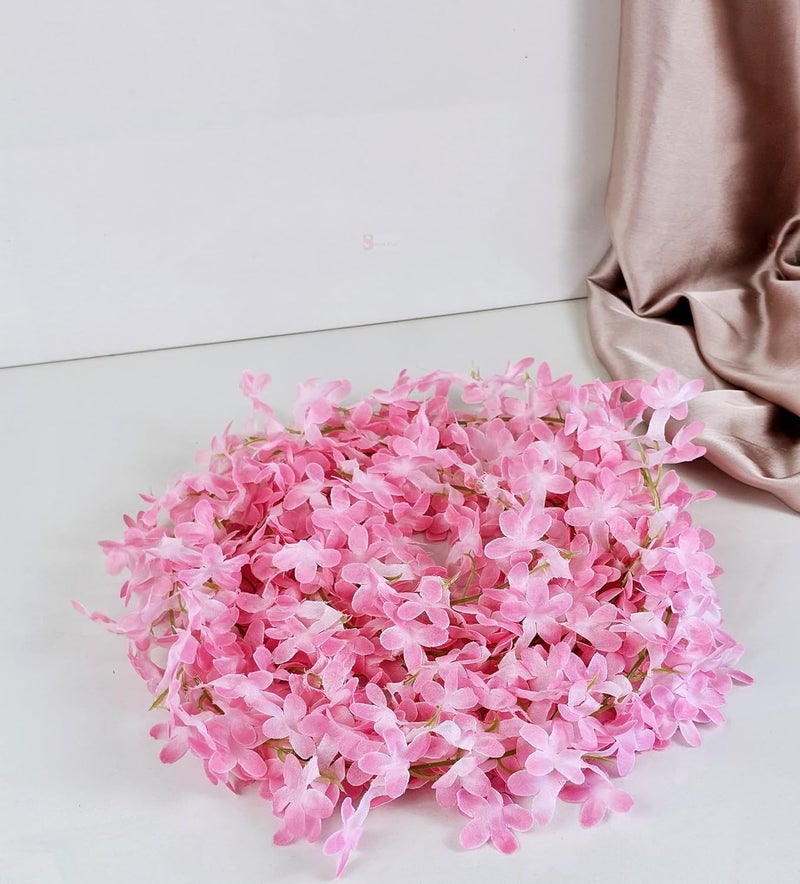 Satyam Kraft SATYAM KRAFT 2 Lines Artificial Ixora Flower Garlands – Decorative Hanging Plants for Home, Wedding,Home Decor,Office,Living Room,Festivals & Special Occasions (Pack of 2)(Pink)  - Image 4