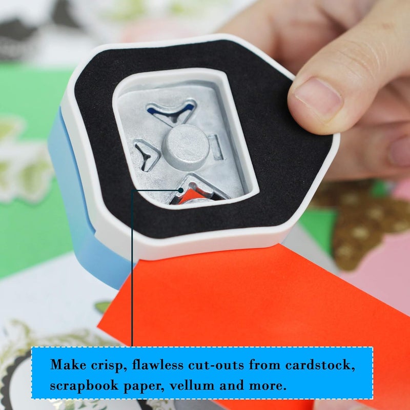 ECOHU Round Corner Puncher 3 in 1-3 Way Corner Cutter for Paper Craft (R4mm+R7mm+R10mm) for Cutting Different Corners, DIY Projects, Card Making & Scrapbooking - Image 4