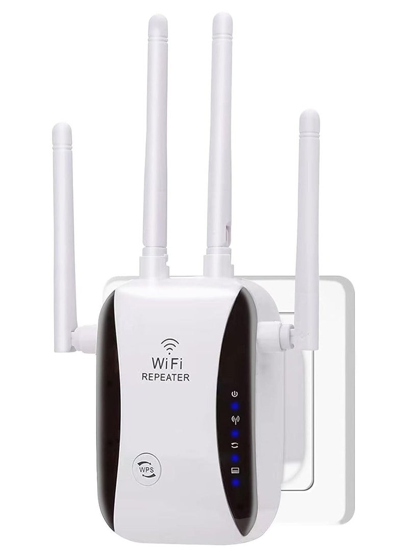 موسع شبكة الواي فاي، معزز إشارة الواي فاي المنزلية حتى 4000 قدم مربع و32 جهازًا، مكبر صوت عن بُعد مع منفذ إيثرنت ونقطة وصول - Image 1