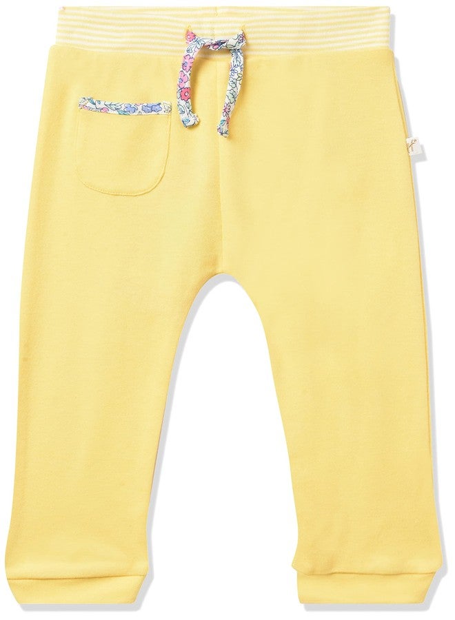 Hamleys H By Hamleys Baby-Girl's Regular Track Pants (NBDAAC31_Yellow_9-12M) - Image 1