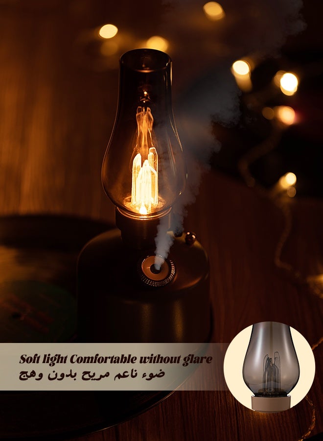 nafas Retro Lamp Humidifier for Bedroom Portable Aroma Diffuser Oil Diffuser Aromatherapy Function Rechargeable for Home with Table Lamp Dimmable Brightness，2 Speed Spray Waterless Auto Off - Image 4