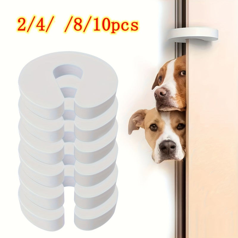 4 Pcs Soft Foam Door Gap Protectors Safe Door Guards Anti Collision No Drill Installation For Wardrobes Windows Cabinets - Image 1
