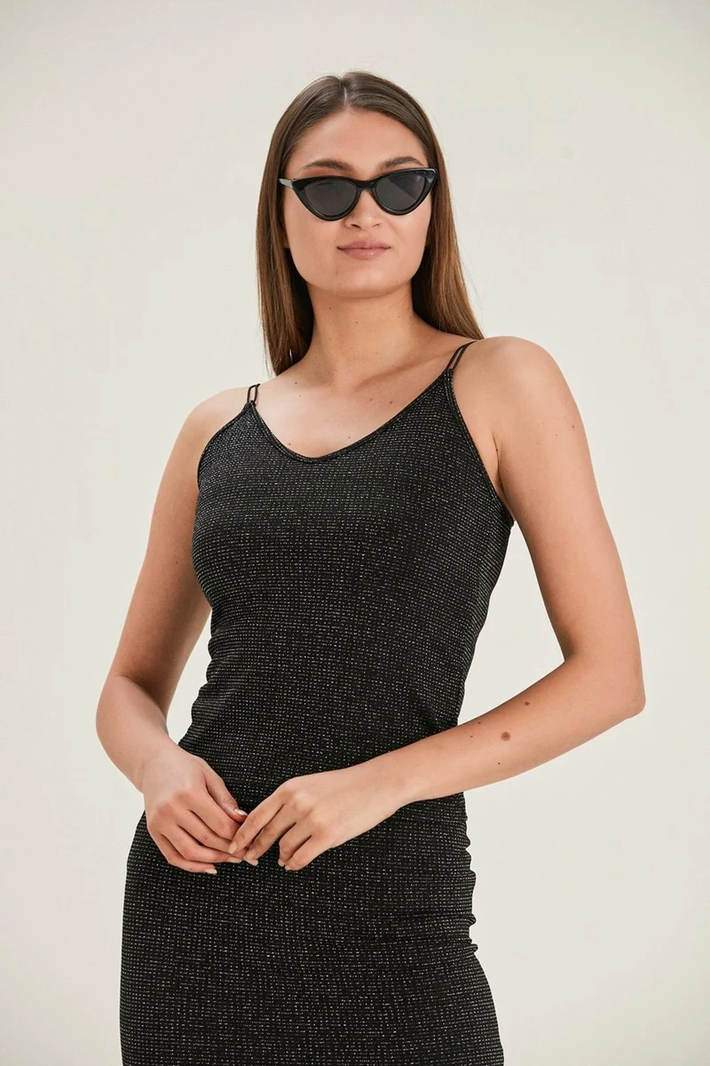 Alexander Gardi Glittery Strappy Blouse (B22-23400)