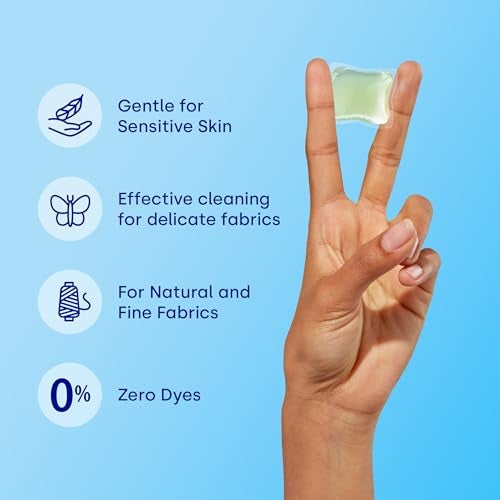 Dropps Sensitive Skin Laundry Detergent Pods, Crisp Breeze (64 Count) - Dermatologist Tested Laundry Pods - HE Compatible Laundry Supplies for Clean Clothes, Vegan & Dye-Free - Image 4