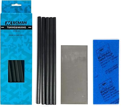 XCMAN XCMAN Alpine Freeride Snowboard Ski Base Ptex Base Repair Kit: 5 ptex, Metal Scraper, Sanding Sponge - Image 1