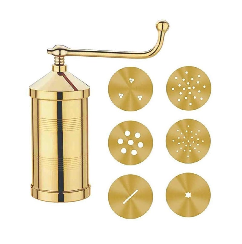 faas Pure Brass Sev Sancha Machine with Free 6 Different Jali for Making Different Types of Sevaiya Sev hakli Sacha ChakliBrass IdiyappamnoolputtuSevanazhi Sevaiyajanthikalu - Image 1