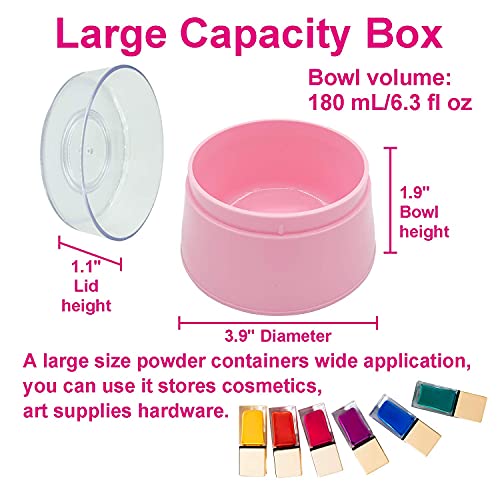 TERI BERI Bpa Free Baby Powder Puff Box,Large 2.8" Fluffy Body After-Bath Powder Case,Body Villus Powder Puff Container,Makeup Cosmetic Talcum Powder Container With Hand Holder (Pink) - 1 Count - Image 5