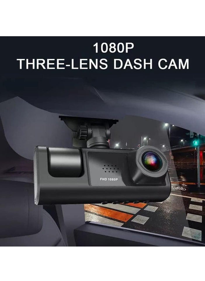 ELTRAZONE 3-Channel Car Dash Camera – 130° Wide Angle, 1296x1080P Front, Inside, and Rear Cameras  - Image 2