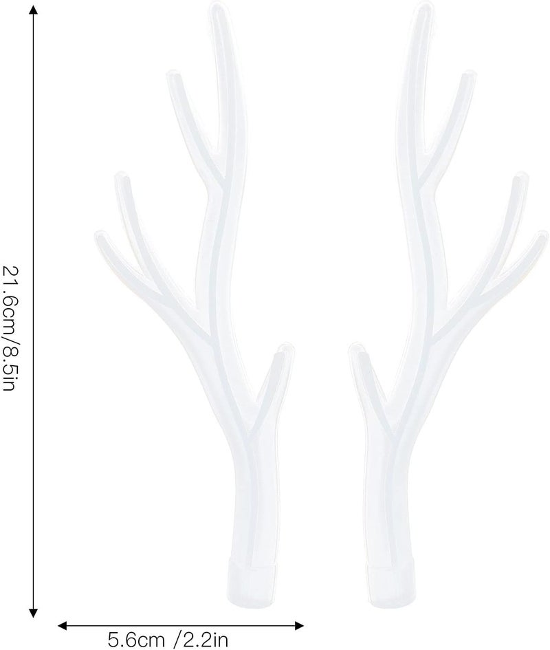 klarako Deer Horn Holder, Deer Antler Resin Molds 2pcs Silicone Tree Branch Shaped Molds for DIY Decorations Jewelry Storage for Dangling Necklaces Cosmetic Lipsticks - Image 3