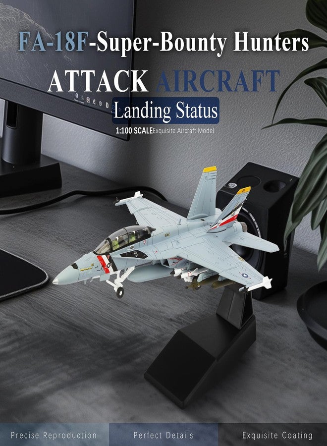 HANGHANG 1/100 Military Model Plane F/A-18F Super Hornet（Bounty Hunters Version） Alloy Fighter Plane Model Airplane for Collections and Displays - Image 2