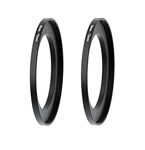 Fotasy (2 Pcs) 55-72MM Step-Up Ring Adapter, 55mm to 72mm Step Up Filter Ring, 55 mm Male 72 mm Female Stepping Up Ring for DSLR Camera Lens and ND UV CPL Infrared Filters - Image 3