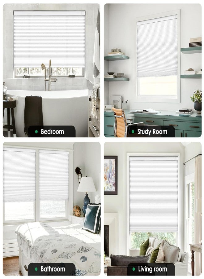 LazBlinds No Tools No Drill Cordless Cellular Shades, Light Filtering Honeycomb Shades for Home, Thermal Insulation Blinds for Windows, 20" W x 48" H, White - Image 5