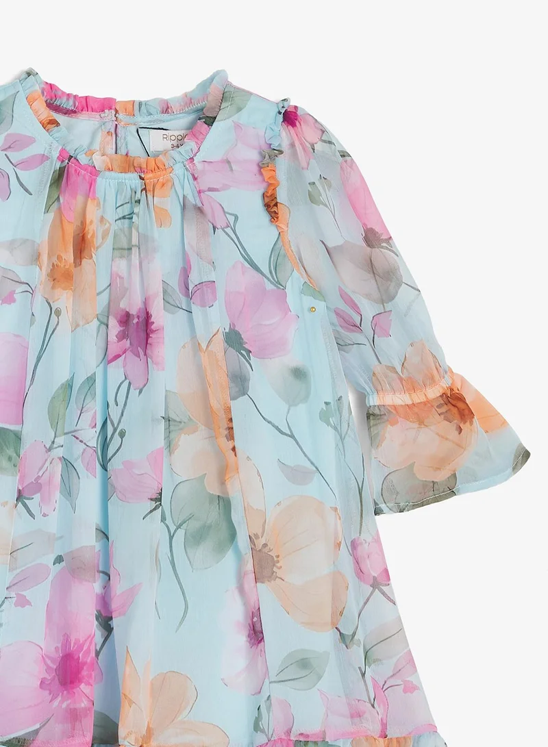 Ripples  Girls Pastel Bloom Floral Party Dress for Women | Best Price UAE