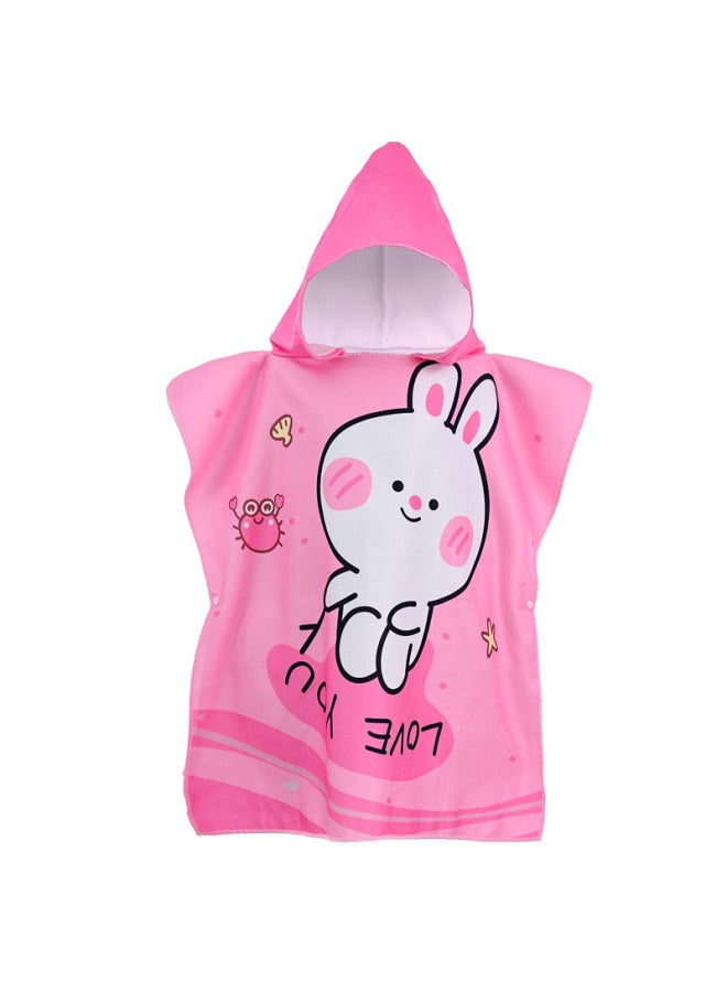 SHARP Children's Bath Towel Cape Hooded Cartoon Printed Towel Baby Home Bath Water Absorbent Windproof Warm Bathrobe - Image 1