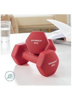 SONGMICS SONGMICS Dumbbells Set of 2 Dumbbells Hexagon Neoprene Coated Strength Training Workout Fitness Training Home  - Image 1