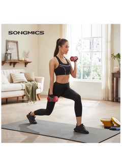 SONGMICS SONGMICS Dumbbells Set of 2 Dumbbells Hexagon Neoprene Coated Strength Training Workout Fitness Training Home  - Image 3