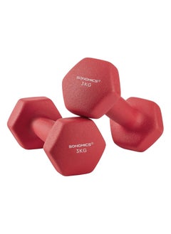 SONGMICS SONGMICS Dumbbells Set of 2 Dumbbells Hexagon Neoprene Coated Strength Training Workout Fitness Training Home  - Image 2
