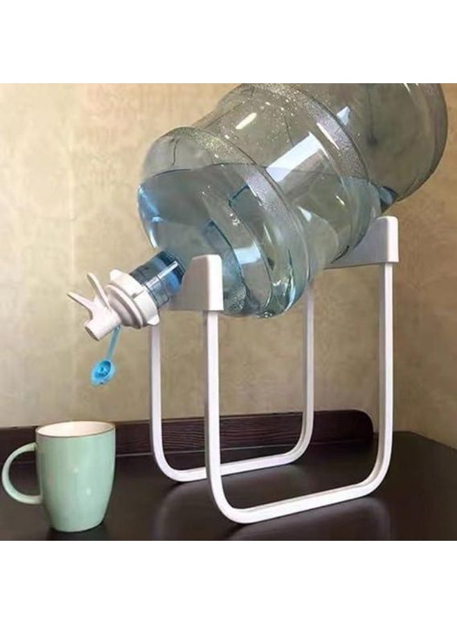 White Plastic Water Bottle Holder – Practical Water Bottle Stand for Home & Office Organization - Image 1