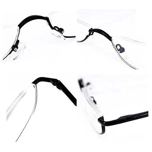 Viseng 2 Pairs Half Frame Reading Glasses for Women Men Slim Half Moon Lens Readers Metal Semi Rimless eyewear +1.5 - Image 5