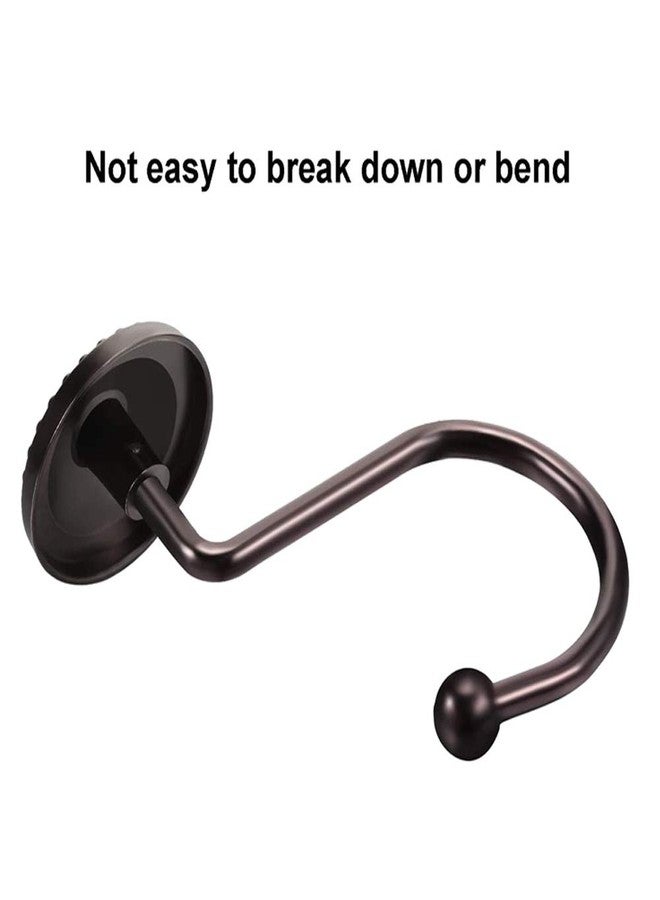 Actpe Rustproof Antique Decorative Shower Curtain Hooks, 12pcs Oil Rubbed Bronze Shower Curtain Ring Holders for Bathroom Shower Rods Curtains Home - Image 4