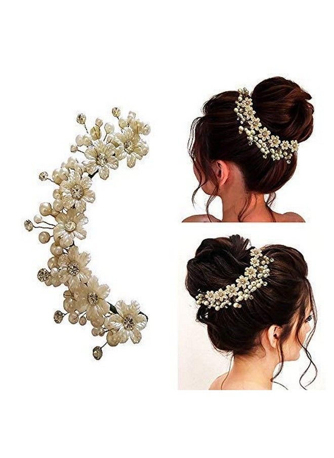 1687 Artificial Flowers Made Bridal Hair Accessories For Women (Pearl) Pack Of 1 - pzsku/Z7D102EB237E2E816C548Z/45/_/1690022236/f22f3071-99e0-4072-98b6-b9fd87e85e39