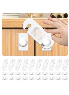 KASTWAVE Child Cabinet Locks, 10 Pcs Child Safety Locks, Baby Proofing Baby Safety Locks for Cabinets, Drawers, Toilet, Fridge, Strong Adhesive No Drilling-Durable-Multifunctional for Furniture Kitchen  - Image 1
