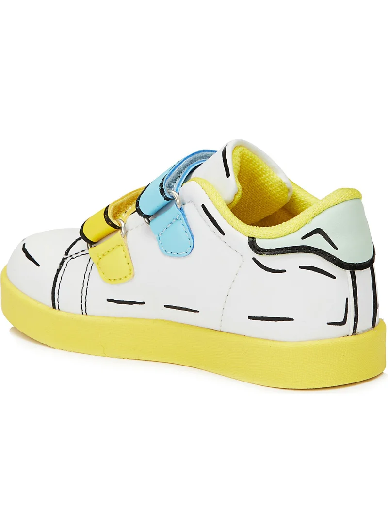 VICCO 313,P22Y,153 Kids Light Sports Shoes White-Yellow