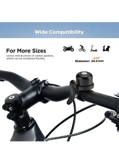 Muyixin Bicycle Bell For Apple Airtag,Hidden Bicycle Bell Waterproof Anti-Theft Anti-Corrosion,Bicycle Airtag Accessory,Brass Bell With Loud Sound For 22.2 Diameter Handlebars (Black)  - Image 2
