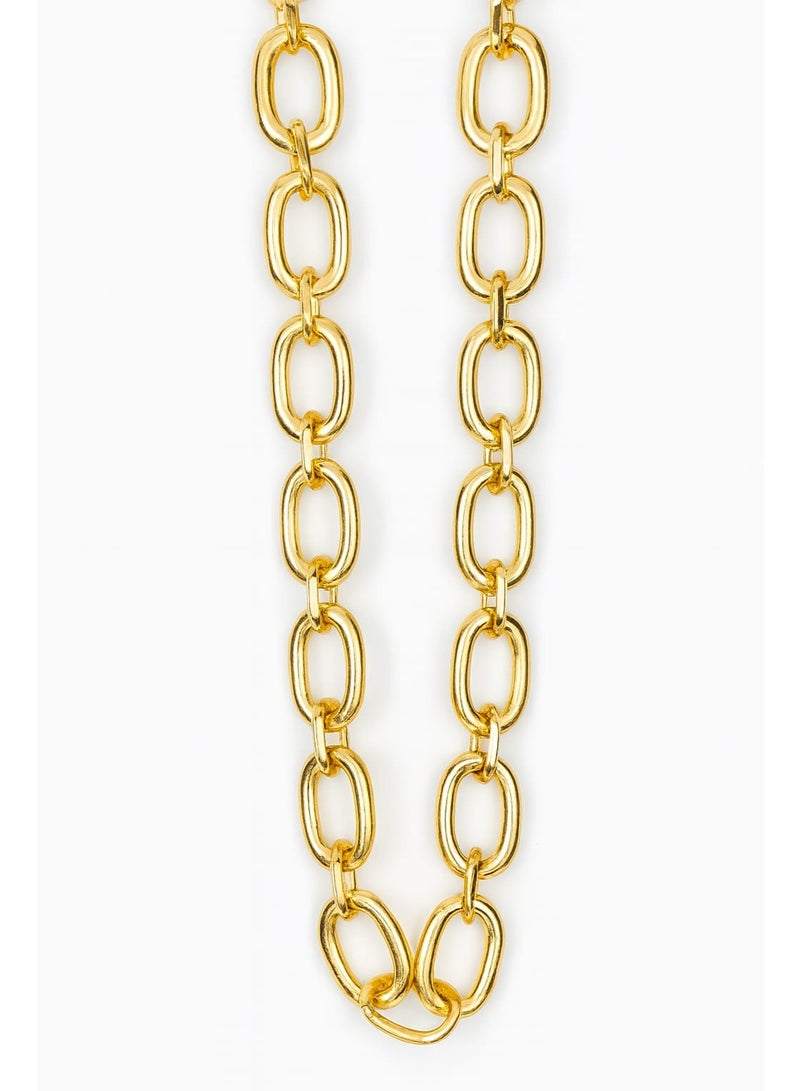 FLUFFY Women’s Necklace Interlocking Oval Link Classic - Image 3