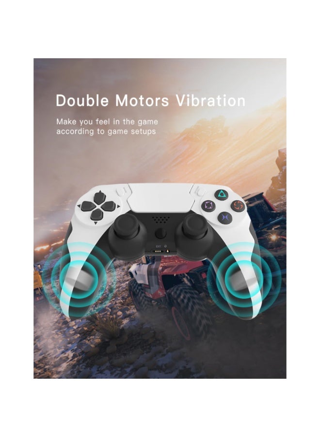 وحدة تحكم لاسلكية لأجهزة PS4/Slim/Pro، مزودة بتقنية بلوتوث مع كابل شحن، ولوحة لمس متعددة، ومحرك اهتزاز مزدوج، وتحكم حركة سداسي المحاور، وتصميم مريح (أزرق) - Image 2