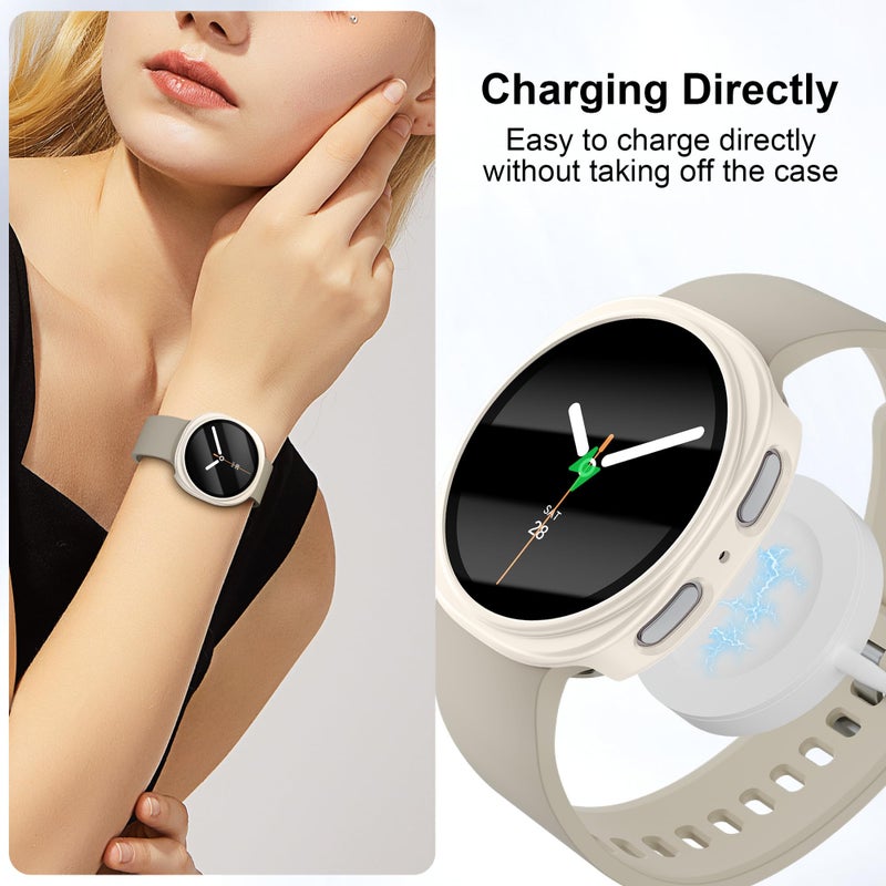 Wowstrap 6 Pack Case With Tempered Glass for Samsung Galaxy Watch 8 Screen Protector 44mm Men Women,Hard PC Overall Protection Anti-Slip Scratch-Resistant Cover for Samsung Galaxy Watch 8 Case 44mm Accessories - Image 4