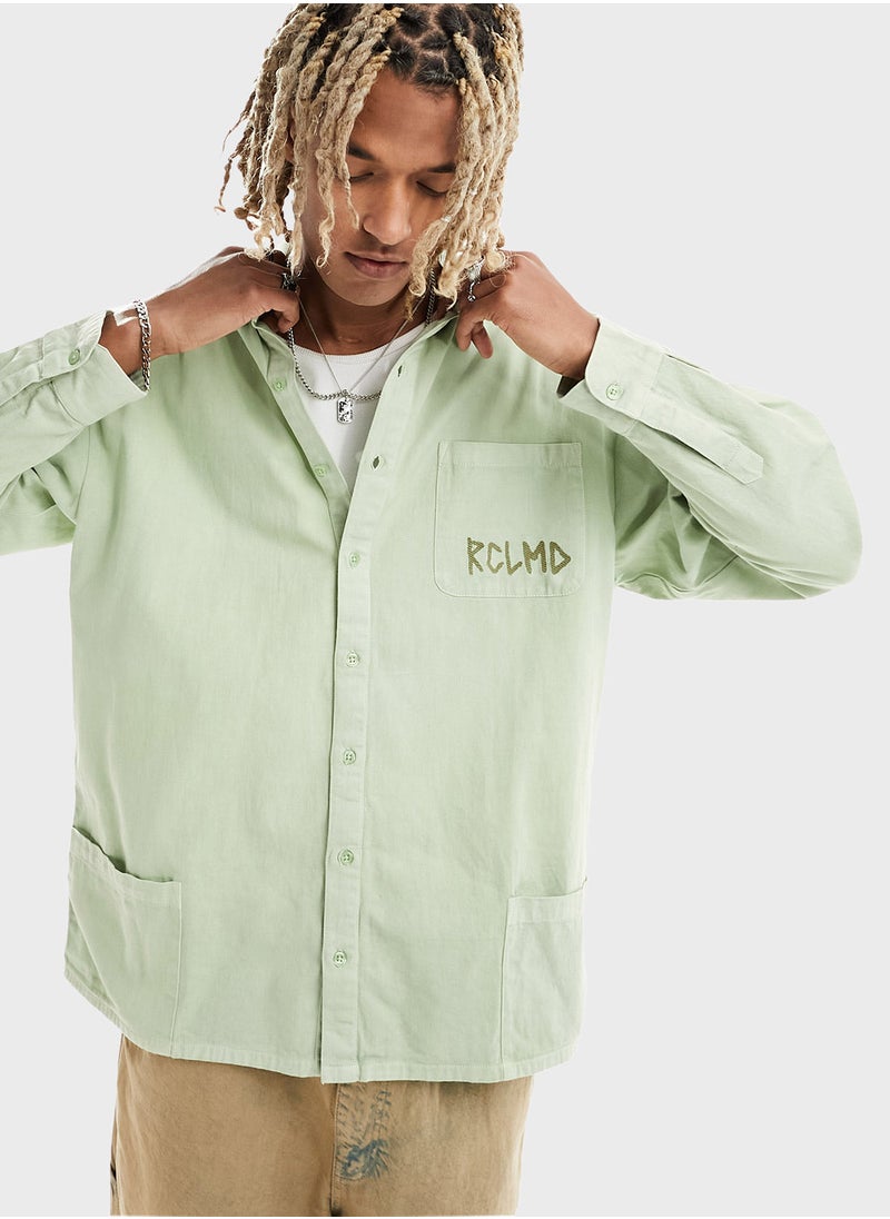 Reclaimed Vintage Pocket Detail Relaxed Fit Shirt  - Image 1