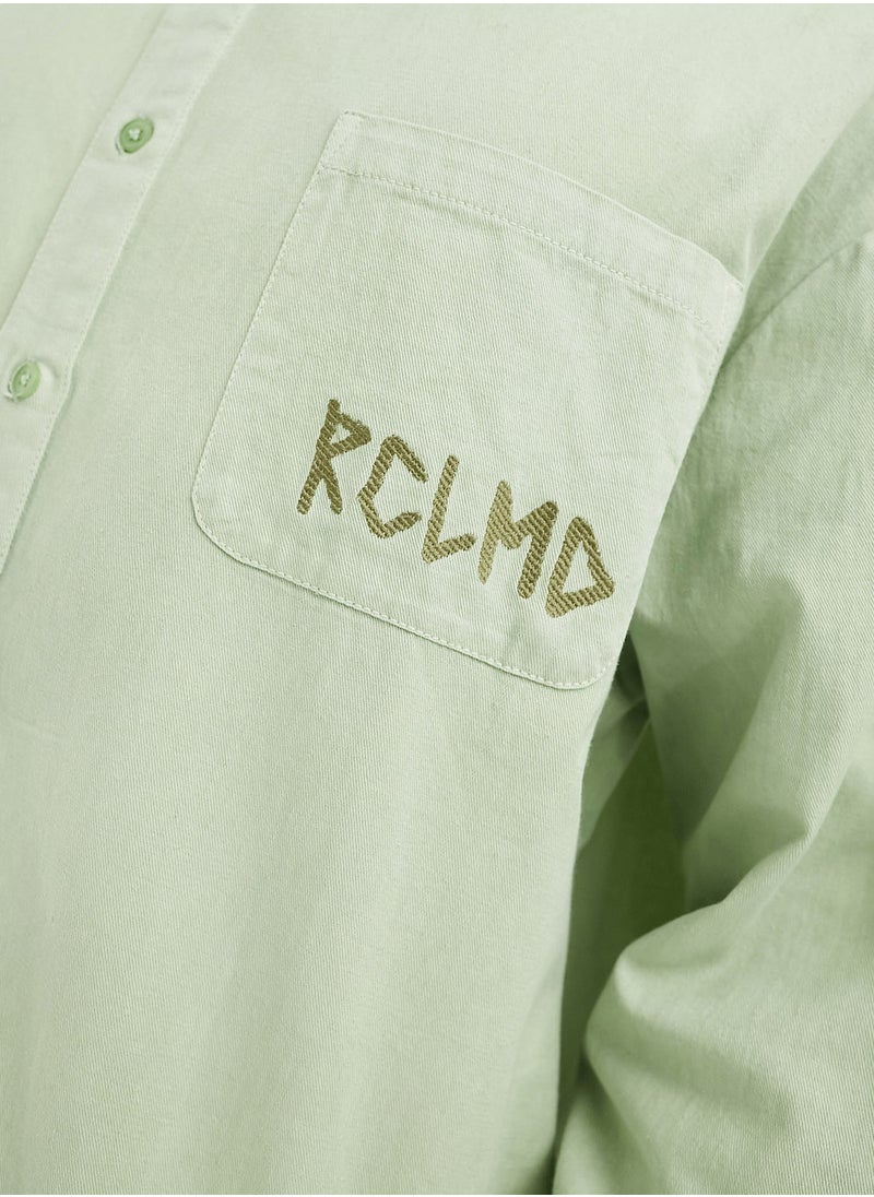 Reclaimed Vintage Pocket Detail Relaxed Fit Shirt  - Image 3