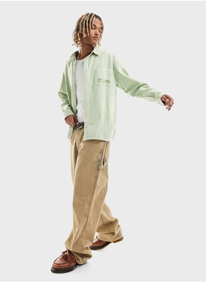 ريكلايمد فينتدج Pocket Detail Relaxed Fit Shirt