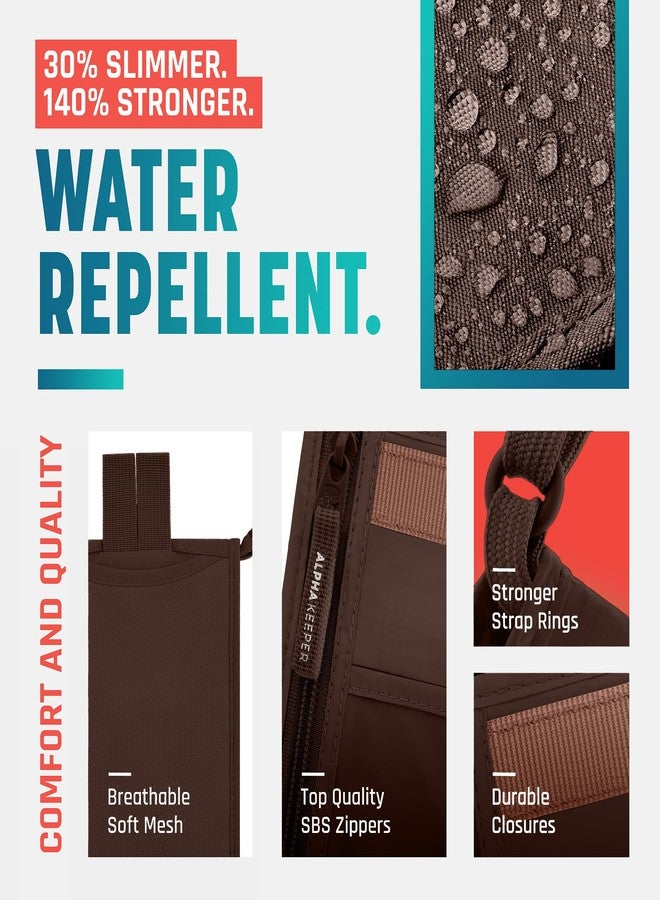 Alpha Keeper محفظة سفر تُعلق حول الرقبة مع حامل جواز سفر مزود بتقنية حجب RFID للرجال والنساء - حقيبة سفر رفيعة للغاية لحماية أوراقك المهمة ونقودك، ناعمة ومبتكرة - Image 5