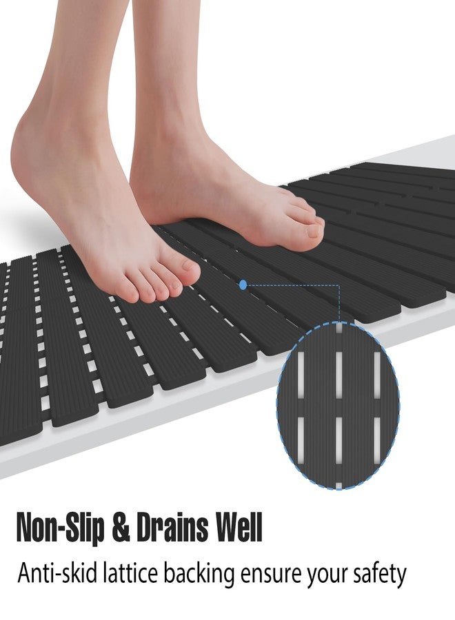 MBOSS Square Shower Mat for Inside Bathroom, Non Slip Bathtub Mat, 24 X 24 Inch Non Slip Shower Mat for Tub & Shower, Bathroom Essentials Safe, Easy to DIY Cut, Eco-Friendly Materials - Image 2