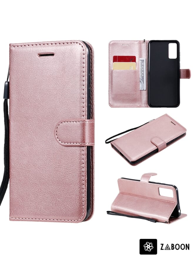 Zaboon Protective Case Cover For Huawei Honor Play 4T Pro Solid Color Horizontal Flip Protective Leather Case with Holder & Card Slots & Wallet & Lanyard - Image 1