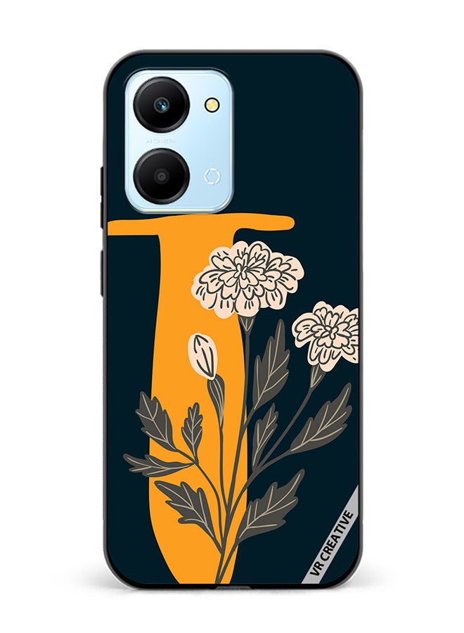 VR CREATIVE Protective Case Cover For Honor Play7T Alphabet T Design Multicolour - Image 1
