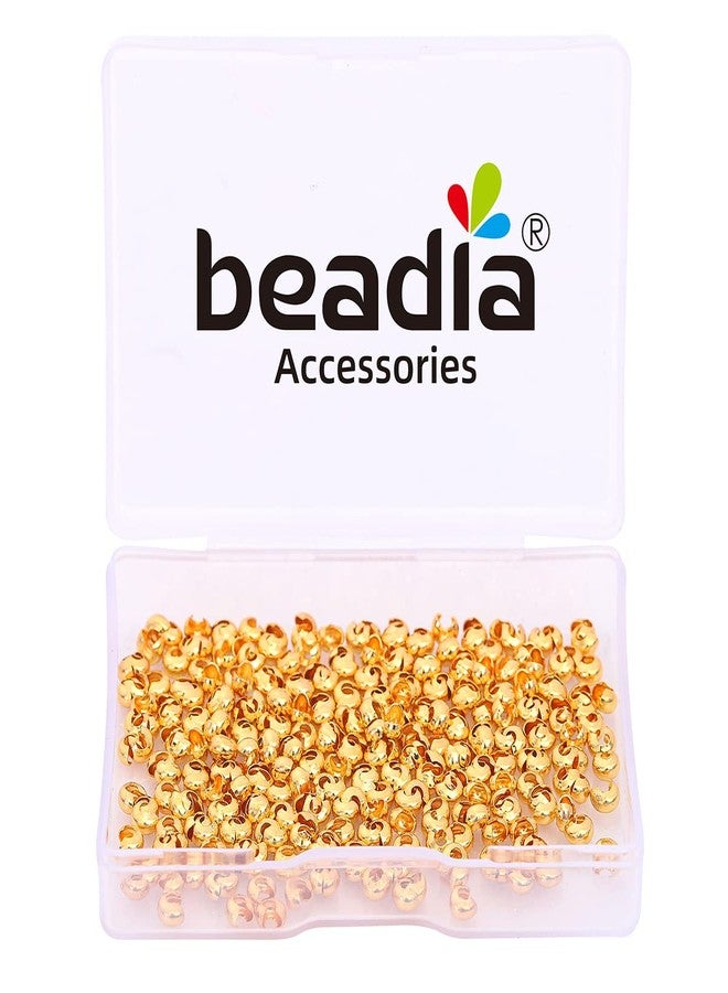 BEADIA 18K Gold Plated Open Crimp Beads Non Tarnish 3.6mm 300pcs for Jewelry Making Findings - Image 4