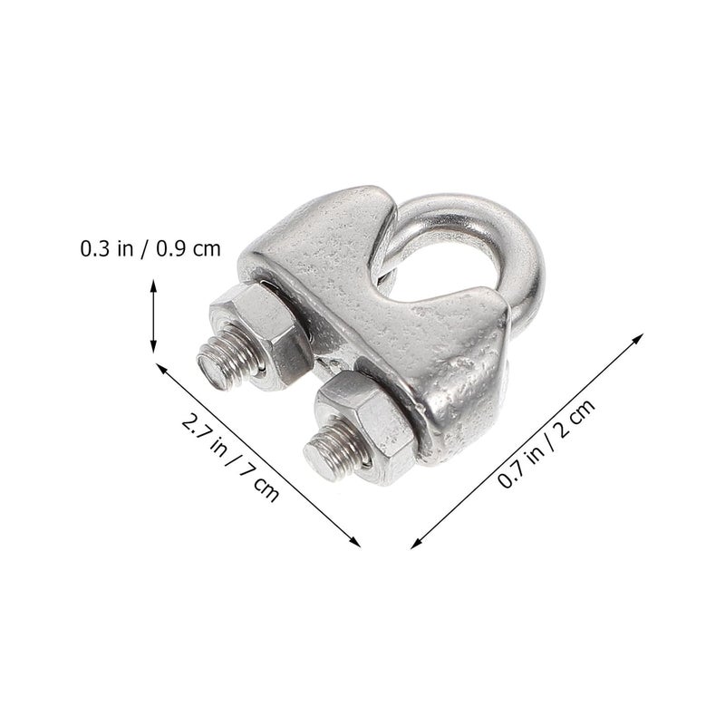 24pcs Stainless Steel 304 Wire Rope Clamps U-Bolt Saddle Fasteners Metal Cable Clips for Rigging and Industrial Lifting Applications - Image 2