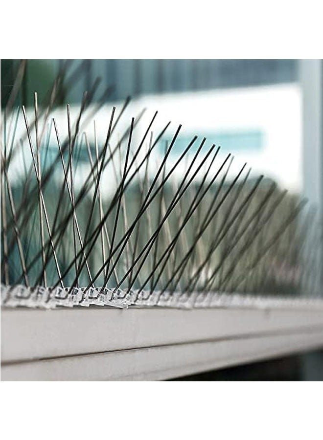 Arabest 10PCS Repeller Bird and Pigeon Spikes Deterrent Anti Bird Stainless Steel Spike Strip Bird Scarer Repeller for Pigeon - Image 2