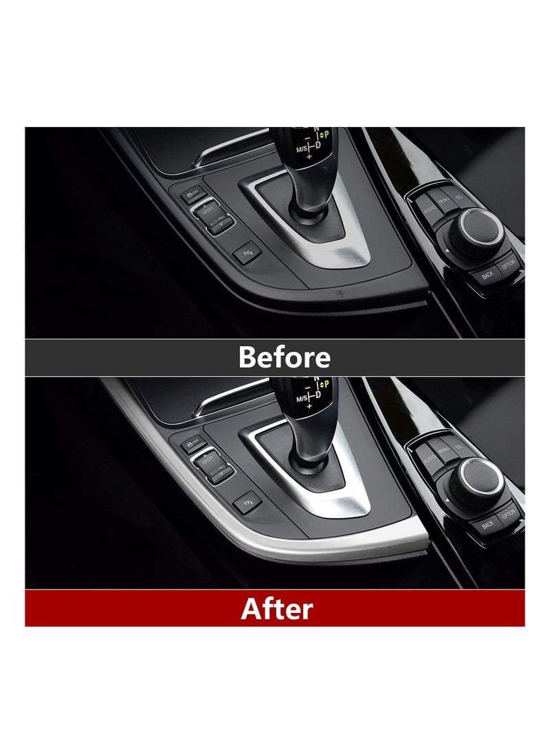 SYOSI SYOSI Car Gear Shift Cover Panel Sticker Decal ABS Trim fit for BMW F30 F31 F34 3GT F32 F33 F36 3 4 Series Car Accessories Silver  - Image 3
